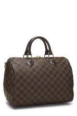 Louis Vuitton Damier Ebene Speedy 30 Tote Handbag