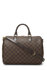 Louis Vuitton Damier Ebene Speedy 30 Tote Handbag