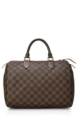 Louis Vuitton Damier Ebene Speedy 35 Tote Handbag