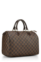 Louis Vuitton Damier Ebene Speedy 35 Tote Handbag