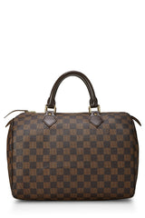 Louis Vuitton Damier Ebene Speedy 35 Tote Handbag