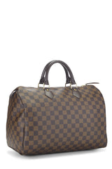 Louis Vuitton Damier Ebene Speedy 35 Tote Handbag
