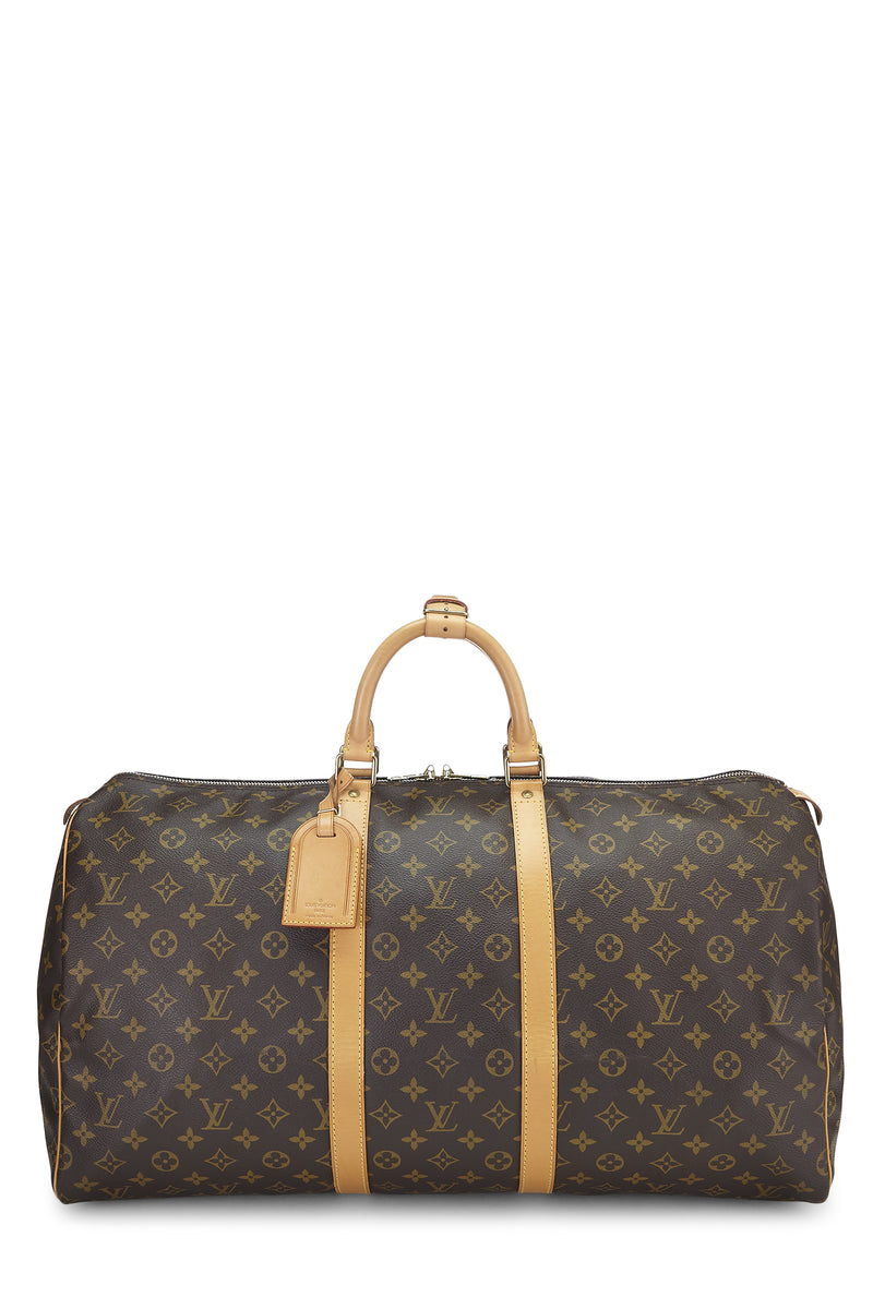 Louis Vuitton Monogram Canvas Keepall Bandouliere 55 Duffle Bag