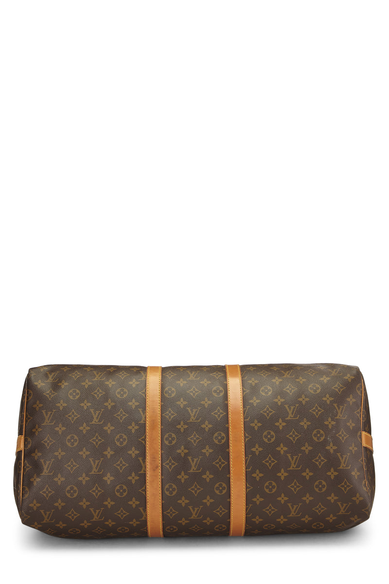 Louis Vuitton Monogram Canvas Keepall Bandouliere 55 Travel Bag