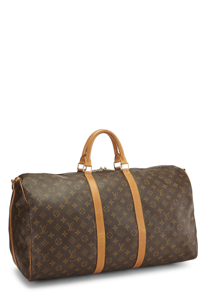 Louis Vuitton Monogram Canvas Keepall Bandouliere 55 Travel Bag