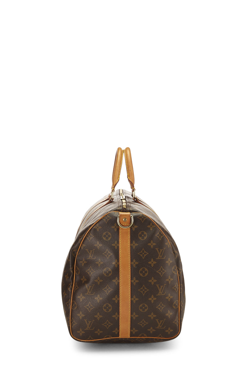 Louis Vuitton Monogram Canvas Keepall Bandouliere 55 Travel Bag