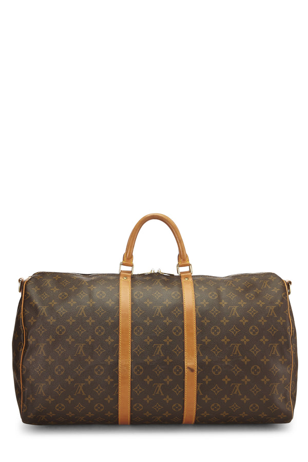 Louis Vuitton Monogram Canvas Keepall Bandouliere 55 Travel Bag