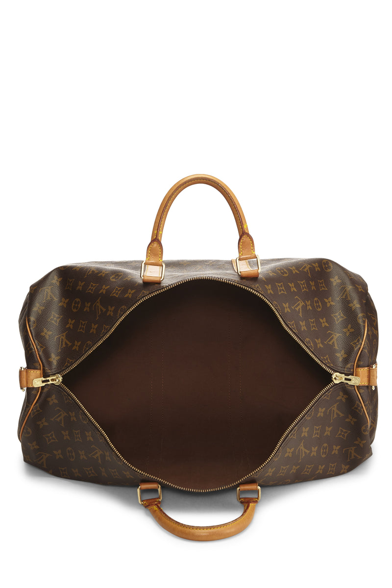 Louis Vuitton Monogram Canvas Keepall Bandouliere 55 Travel Bag