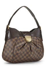 Louis Vuitton Damier Ebene Sistina PM Shoulder Handbag