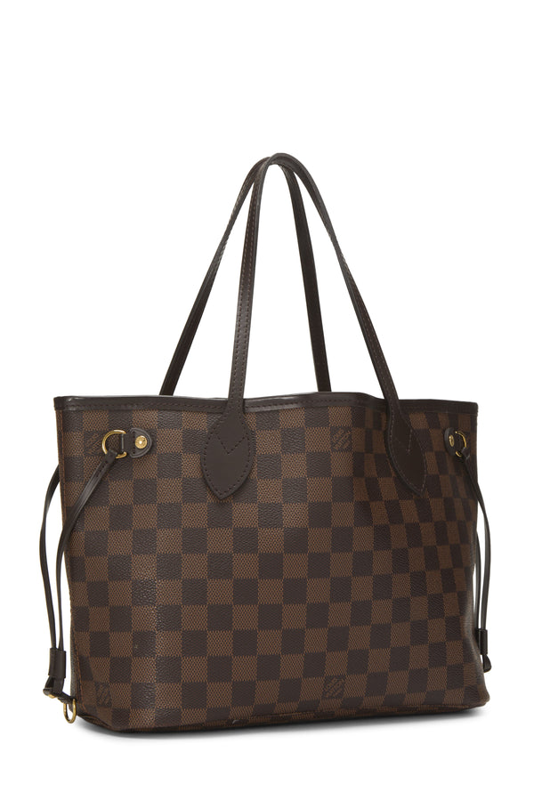 Louis Vuitton Damier Ebene Neverfull PM Tote Handbag