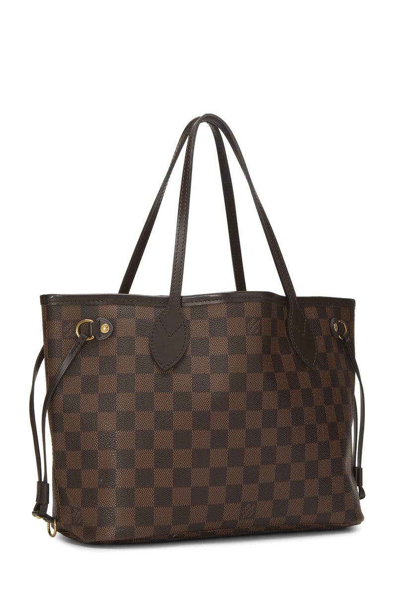 Louis Vuitton Damier Ebene Neverfull PM Tote Handbag