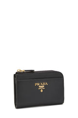 Prada Saffiano Zip Around Coin Purse Wallet