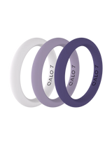 QALO Womens Classic Purple Triple Stack Ring - Size 6