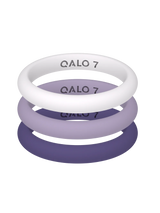 QALO Womens Classic Purple Triple Stack Ring - Size 7