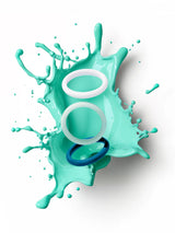QALO Womens Classic Teal Triple Stack Ring - Size 5