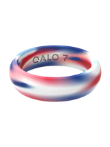 QALO Womens RWB Folds of Honor Classic Ring - Size 8