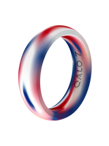 QALO Womens RWB Folds of Honor Classic Ring - Size 8