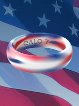 QALO Womens RWB Folds of Honor Classic Ring - Size 8