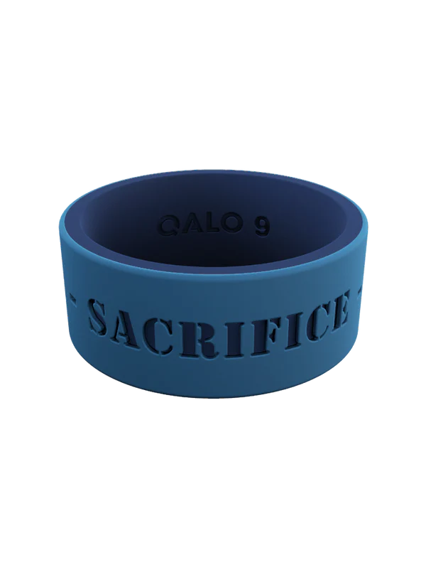 QALO Mens Folds of Honor Mantra Strata Ring - Size 9