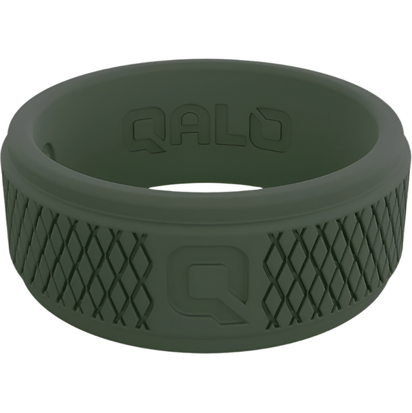 QALO Mens Crosshatch Q2X Silicone Ring - Size 9