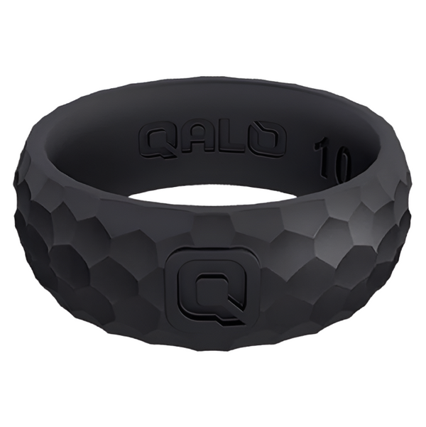 QALO Mens Metallic Forged Silicone Ring - Size 11