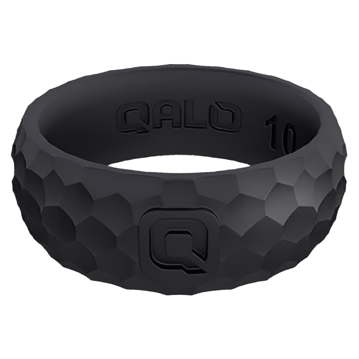 QALO Mens Metallic Forged Silicone Ring - Size 12