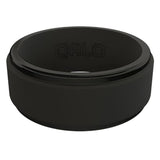 QALO Mens Polished Step Edge Silicone Ring - Size 9