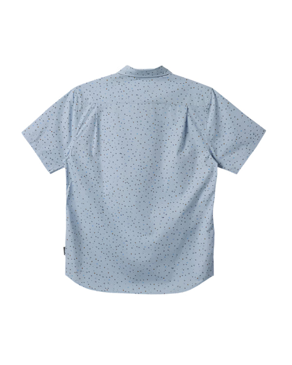 Quiksilver Mens Freedom Mini Classic Woven Short Sleeve Button Down Shirt