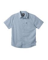 Quiksilver Mens Freedom Mini Classic Woven Short Sleeve Button Down Shirt
