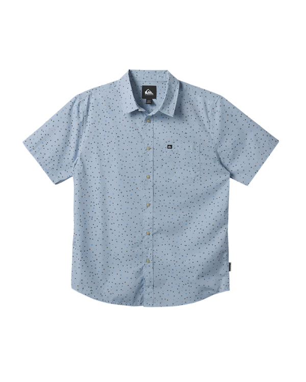 Quiksilver Mens Freedom Mini Classic Woven Short Sleeve Button Down Shirt
