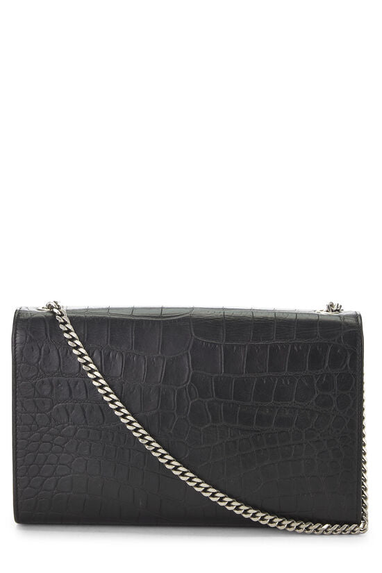 Yves Saint Laurent Black Embossed Kate Tassel Wallet