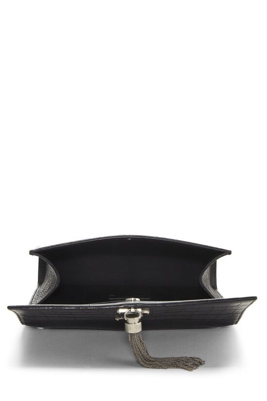 Yves Saint Laurent Black Embossed Kate Tassel Wallet