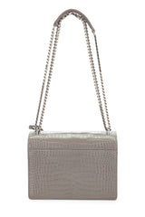 Yves Saint Laurent Embossed Sunset Medium Crossbody Handbag