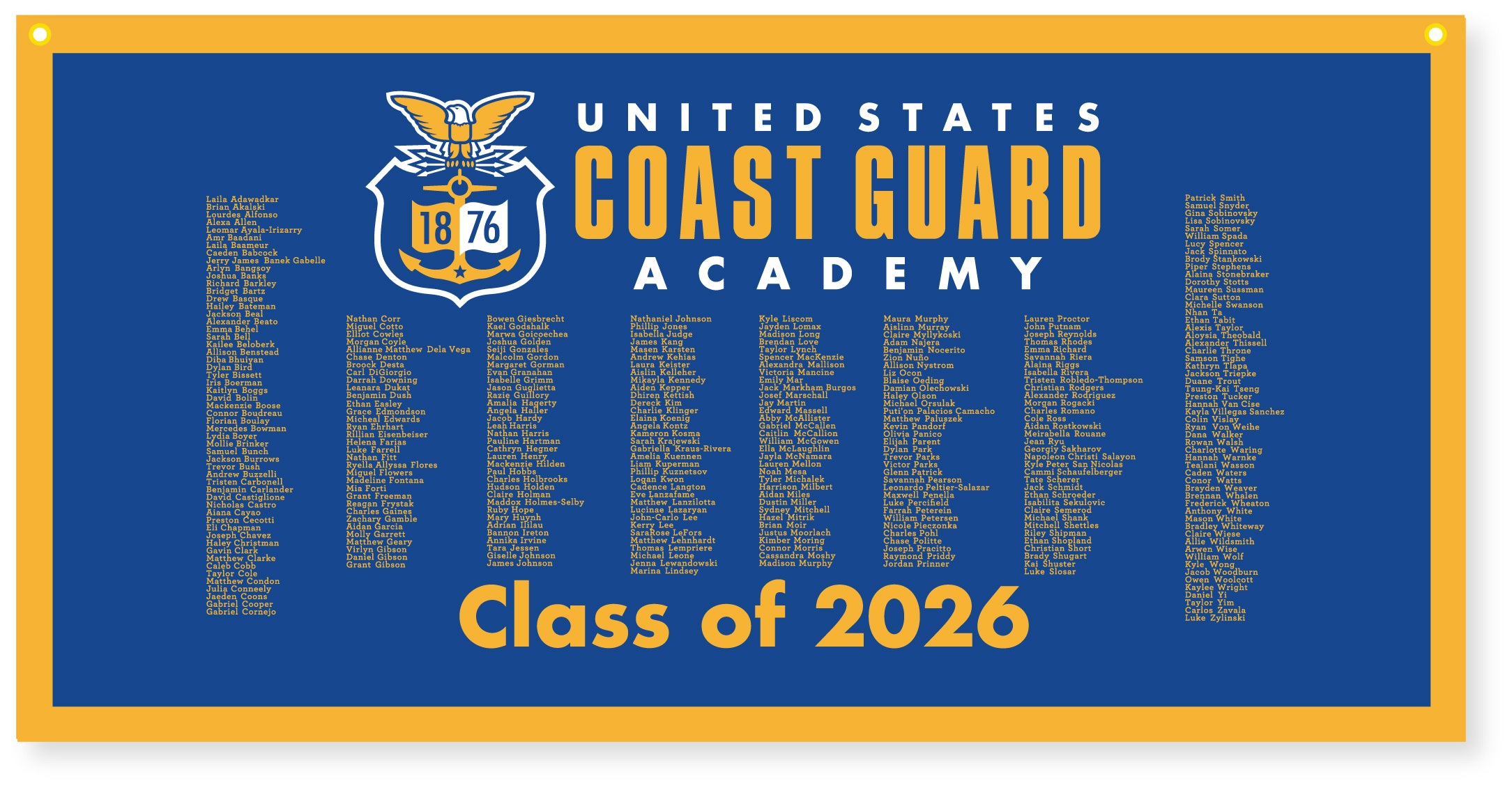 Coast Guard Academy Banner - Class of 2026