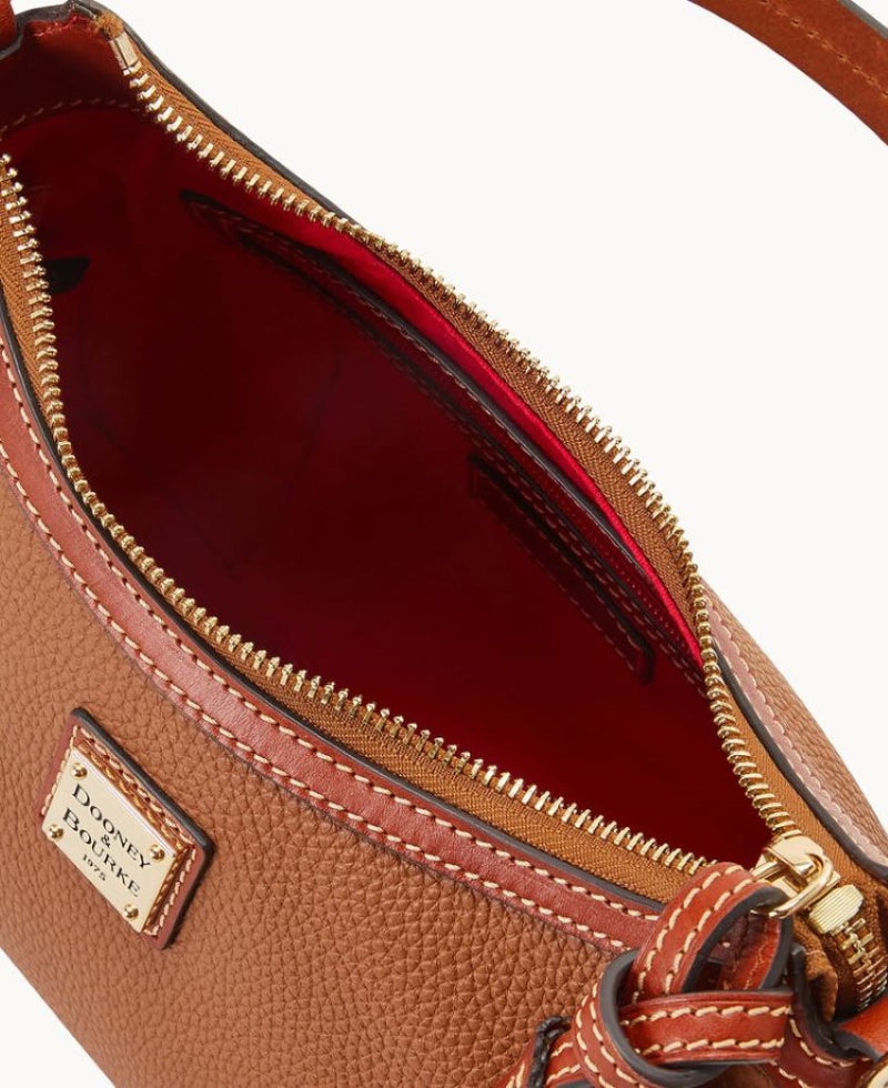 Borsa a mano in pelle con tracolla removibile MARRONE/ORO | The Bridge Borsa a mano in pelle con tracolla removibile MARRONE/ORO | The Bridge