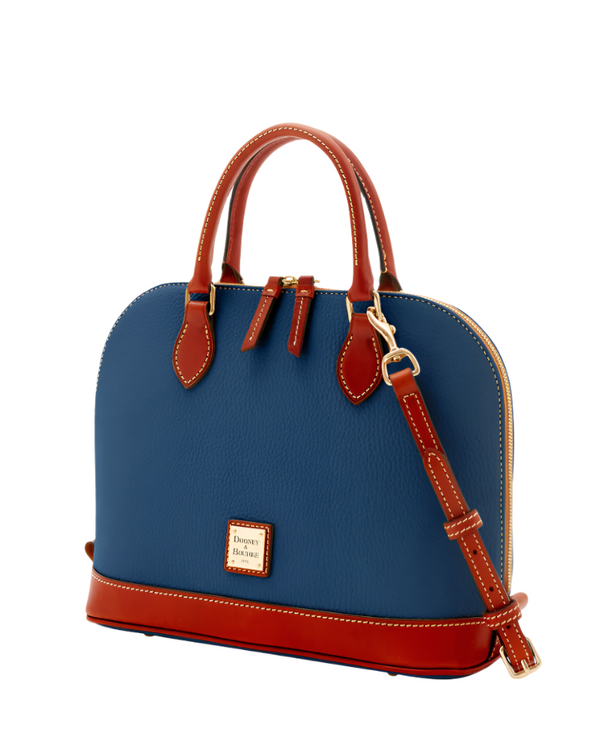 Dooney & Bourke Pebble Grain Zip Zip Satchel Handbag