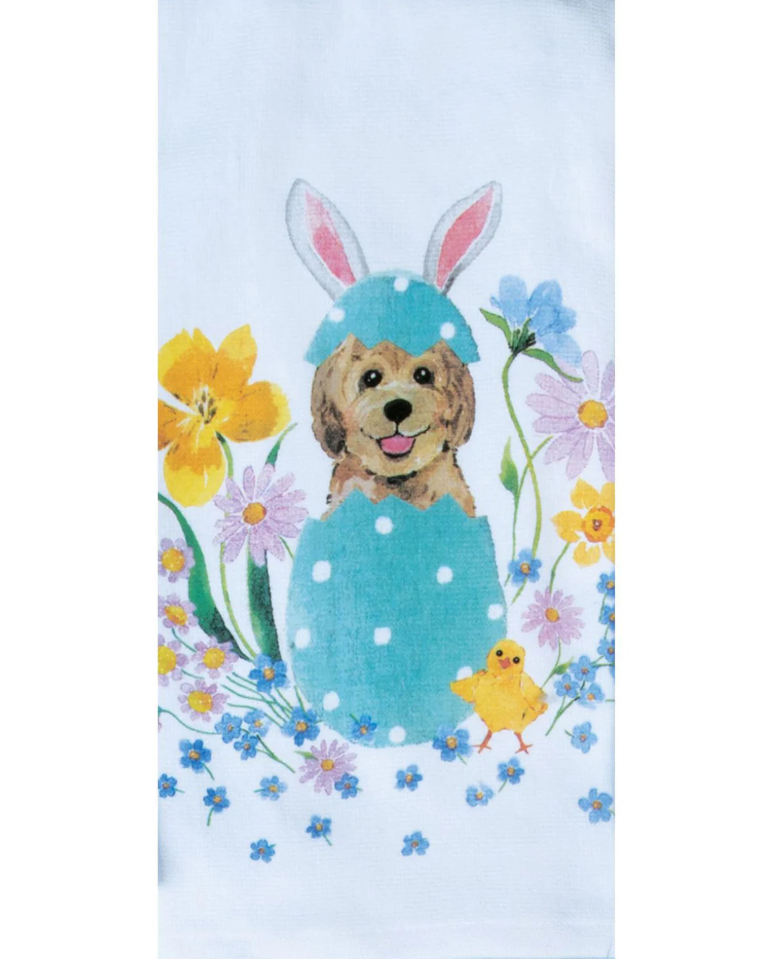 Kay Dee Designs Easter Egg Pup Dual Purpose Terry Kitchen Towel