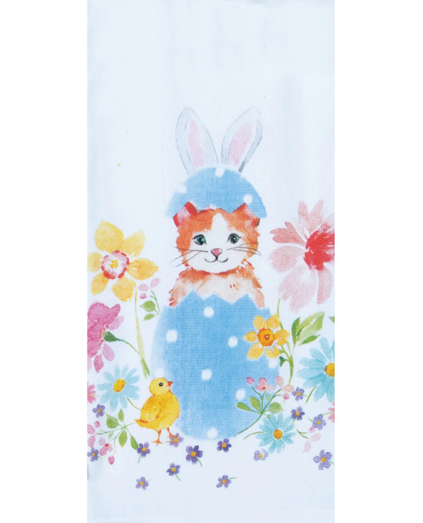 Kay Dee Designs Easter Egg Kitty Dual Purpose Terry Kitchen Towel