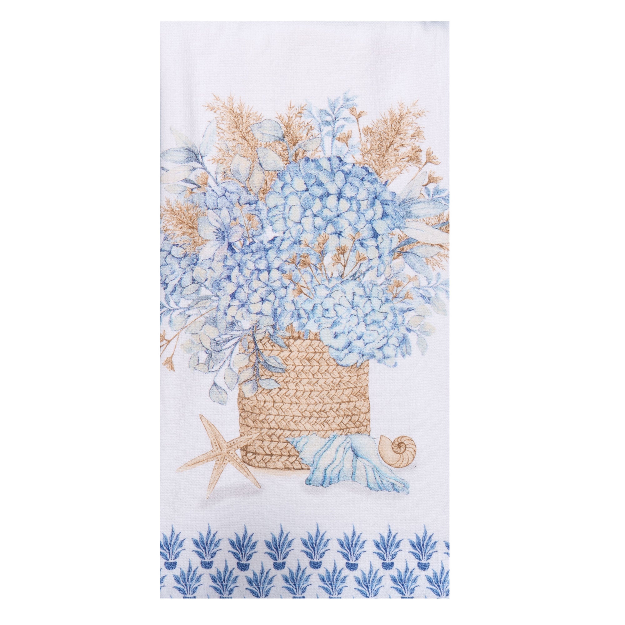 Kay Dee Designs Beach Vibes Hydrangea Bouquet Dual Purpose Terry Kitchen Towel