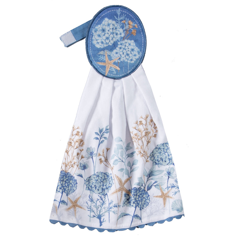 Kay Dee Designs Beach Vibes Hydrangea & Starfish Hangups Towel