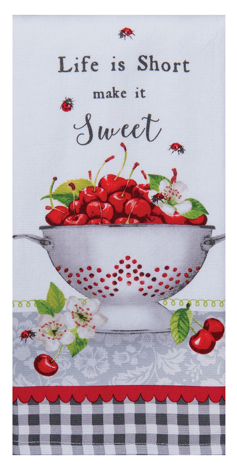 Kay Dee Designs Sour Cherry Colander Dual Purpose Terry Kitchen Towel