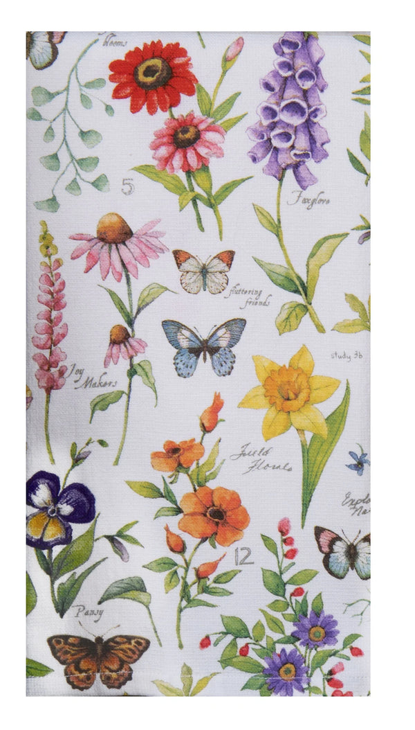 Kay Dee Designs Garden Walk Floral Toss Dual Purpose Terry Kitchen Towel