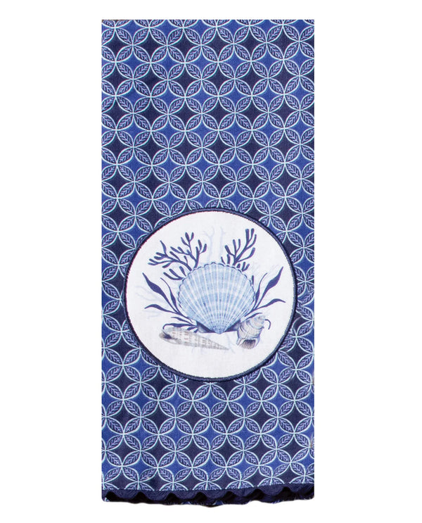 Kay Dee Designs Blue Shell coastal Tea Towel