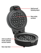 CHEFMAN Anti-Overflow Belgian Waffle Maker