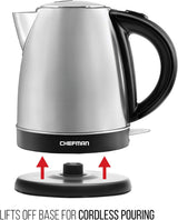 CHEFMAN Stainless Steel Electric Kettle - 1.7 L.