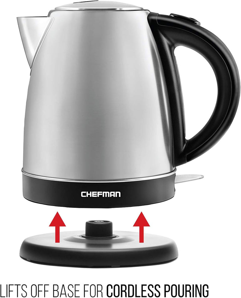 CHEFMAN Stainless Steel Electric Kettle - 1.7 L.