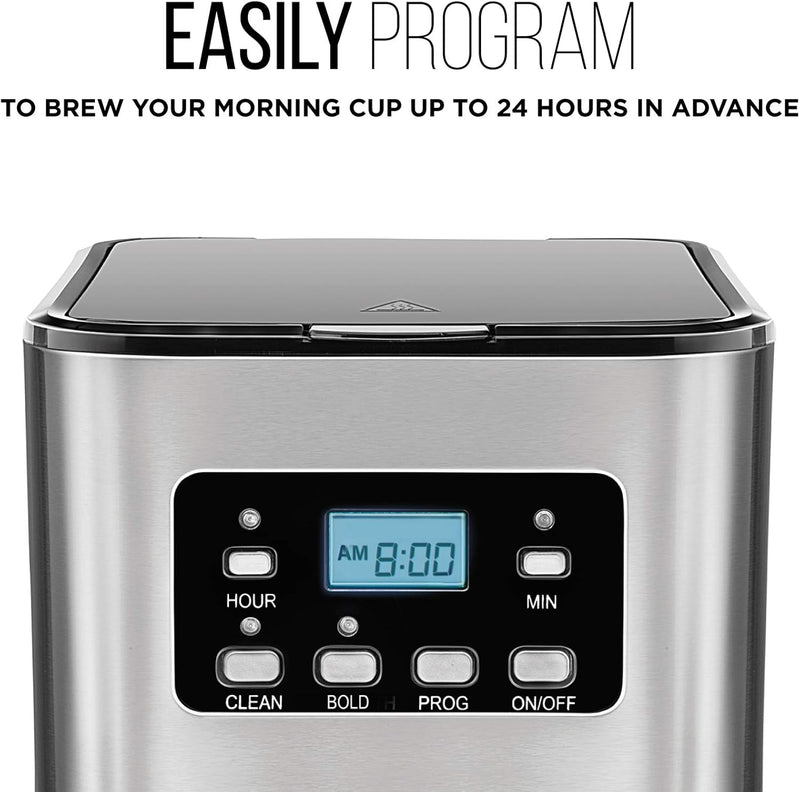 CHEFMAN 12-Cup Programmable Coffee Maker with Auto-Brew Function