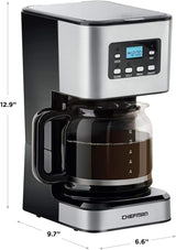 CHEFMAN 12-Cup Programmable Coffee Maker with Auto-Brew Function