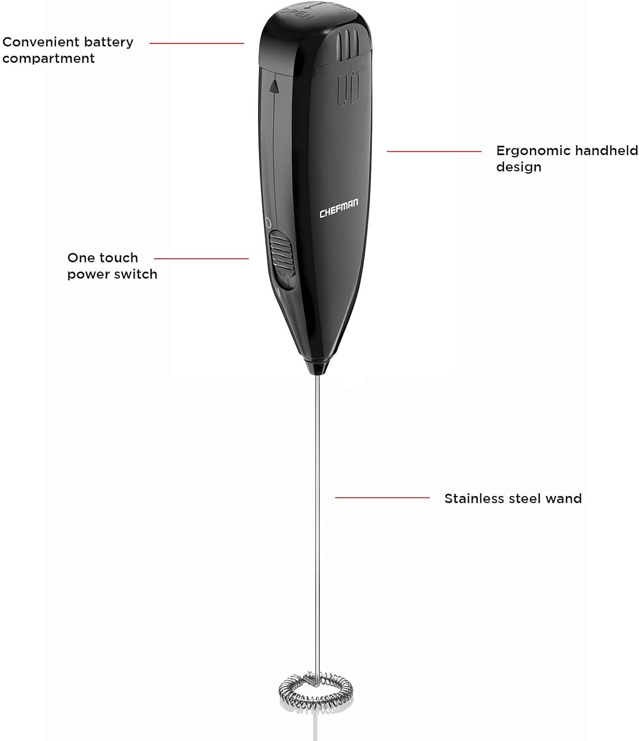 CHEFMAN Handheld Milk Frother