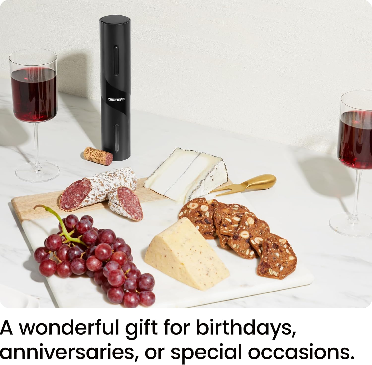 CHEFMAN Stainless Steel Electric Wine Opener